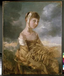 Mlle Gainsborough glanant, 18ème siècle